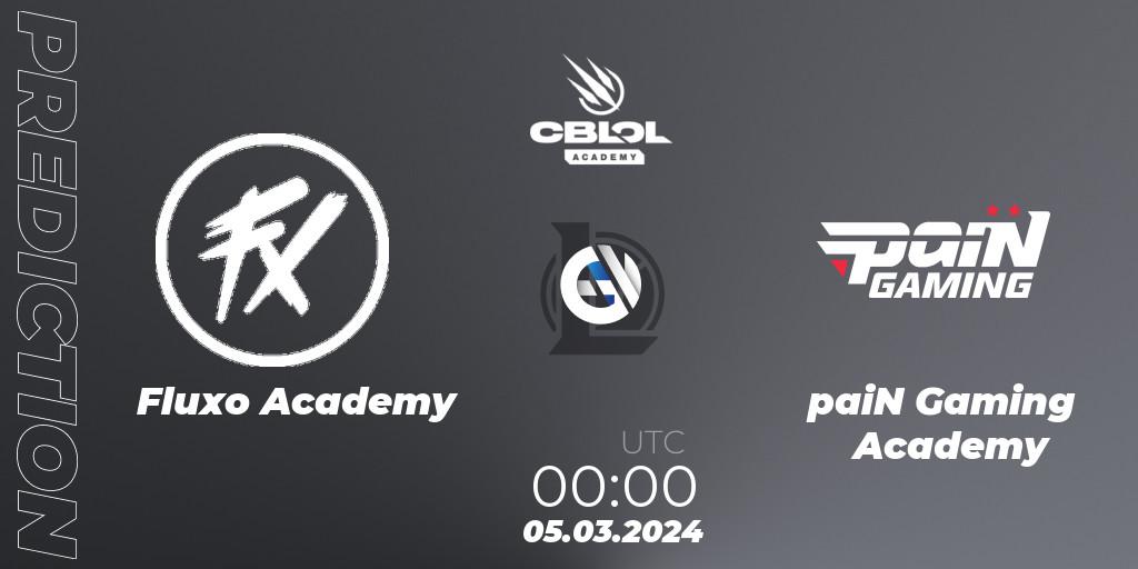 Fluxo Academy - paiN Gaming Academy: прогноз. 05.03.2024 at 00:00, LoL, CBLOL Academy Split 1 2024