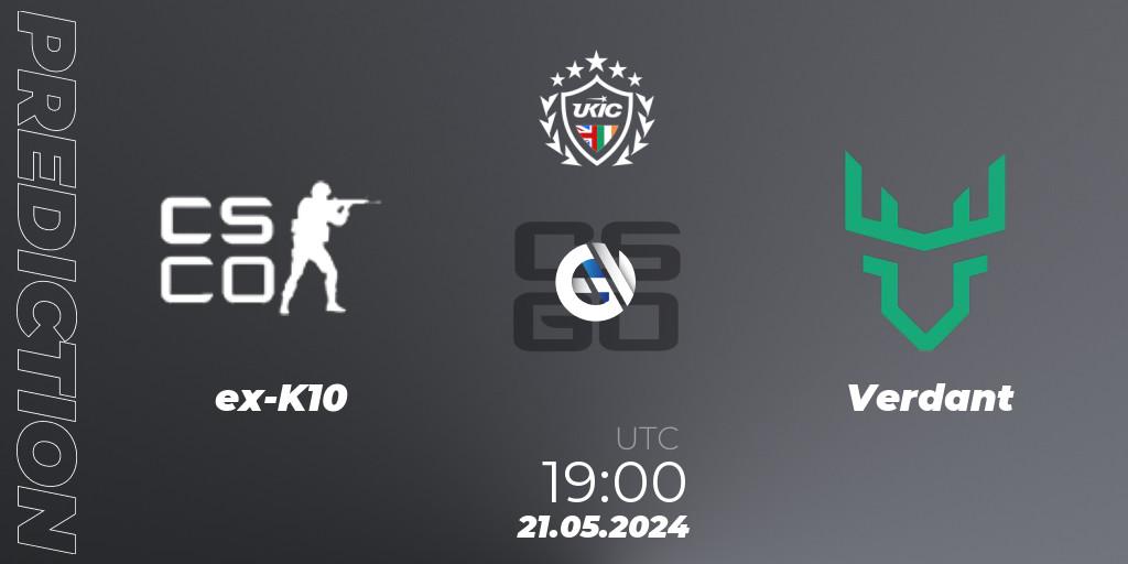 ex-K10 - Verdant: прогноз. 21.05.2024 at 19:00, Counter-Strike (CS2), UKIC League Season 2: Division 1