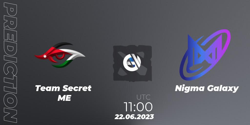 Team Secret ME - Nigma Galaxy: прогноз. 22.06.2023 at 11:00, Dota 2, Riyadh Masters 2023 MENA Qualifier