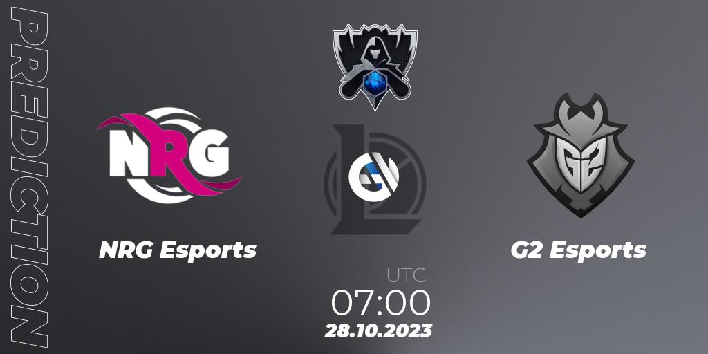 NRG Esports - G2 Esports: прогноз. 28.10.2023 at 07:00, LoL, Worlds 2023 LoL - Group Stage