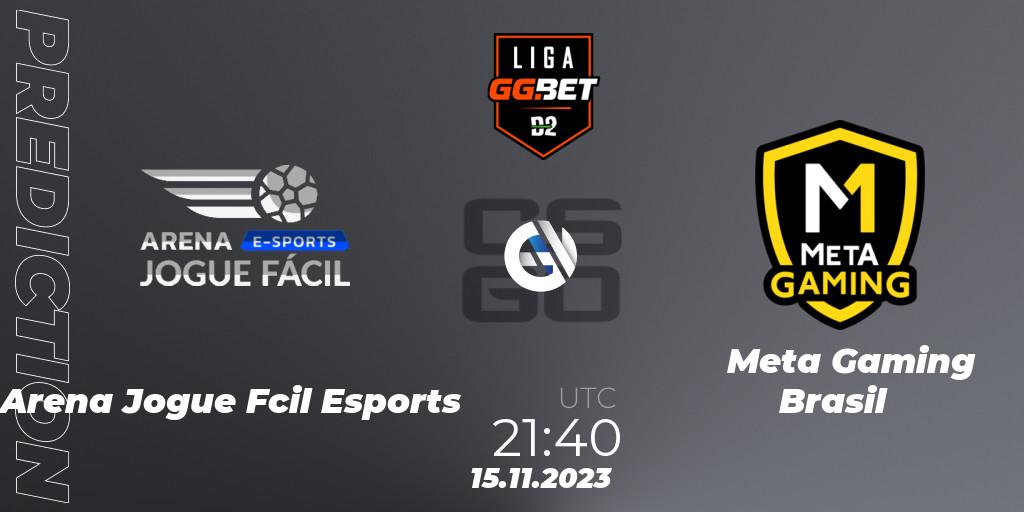 Arena Jogue Fácil Esports - Meta Gaming Brasil: прогноз. 15.11.2023 at 21:40, Counter-Strike (CS2), Dust2 Brasil Liga Season 2