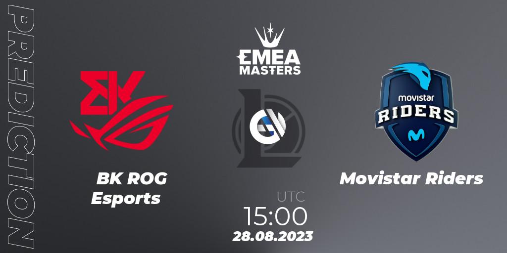 BK ROG Esports - Movistar Riders: прогноз. 28.08.23, LoL, EMEA Masters Summer 2023