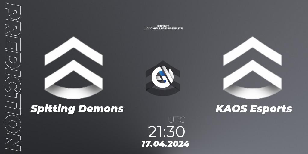 Spitting Demons - KAOS Esports: прогноз. 23.04.2024 at 22:30, Call of Duty, Call of Duty Challengers 2024 - Elite 2: NA