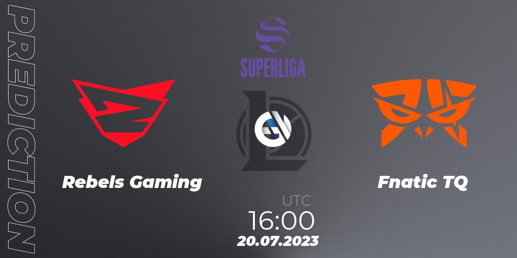 Rebels Gaming - Fnatic TQ: прогноз. 20.07.23, LoL, Superliga Summer 2023 - Group Stage
