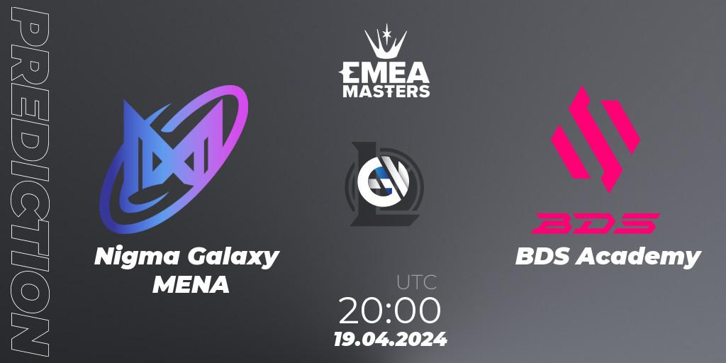 Nigma Galaxy MENA - BDS Academy: прогноз. 19.04.2024 at 20:00, LoL, EMEA Masters Spring 2024 - Group Stage