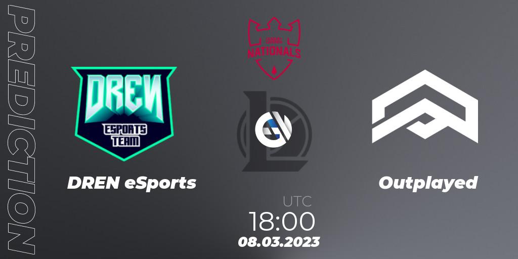 DREN eSports - Outplayed: прогноз. 08.03.2023 at 18:00, LoL, PG Nationals Spring 2023 - Group Stage