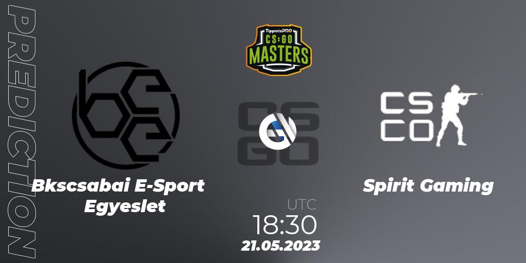 Békéscsabai E-Sport Egyesület - Spirit Gaming: прогноз. 21.05.2023 at 18:30, Counter-Strike (CS2), TippmixPro Masters Spring 2023