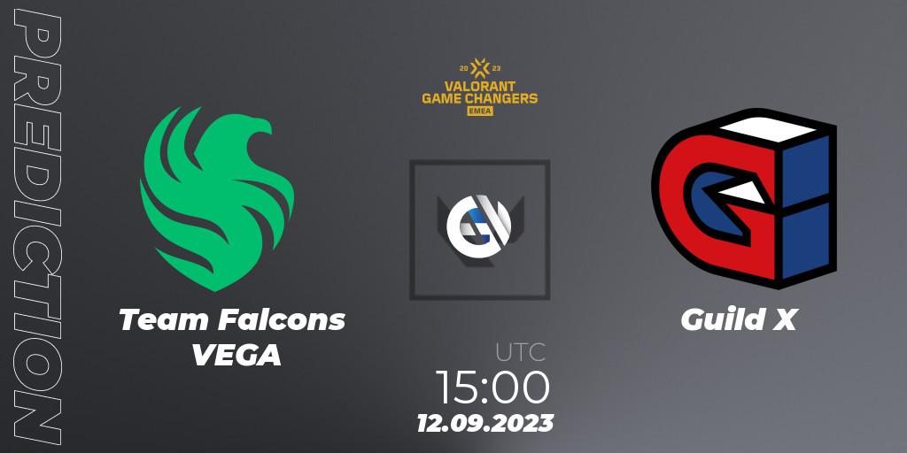 Team Falcons VEGA - Guild X: прогноз. 12.09.2023 at 15:00, VALORANT, VCT 2023: Game Changers EMEA Stage 3 - Group Stage
