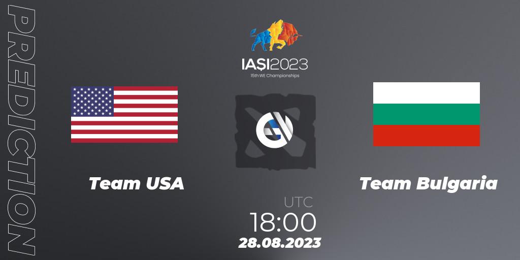 Team USA - Team Bulgaria: прогноз. 28.08.2023 at 19:15, Dota 2, IESF World Championship 2023