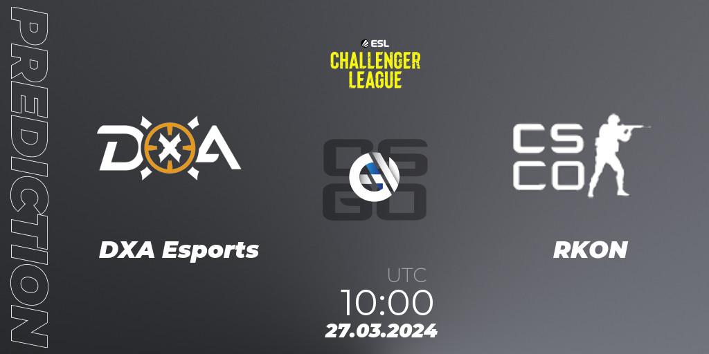 DXA Esports - RKON: прогноз. 27.03.2024 at 10:00, Counter-Strike (CS2), ESL Challenger League Season 47: Oceania