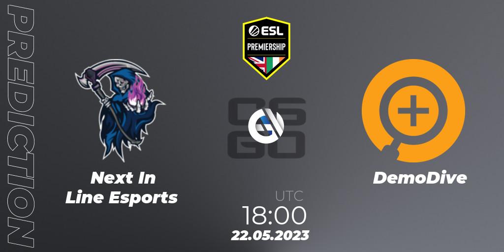 Next In Line Esports - DemoDive: прогноз. 22.05.2023 at 18:00, Counter-Strike (CS2), ESL Premiership Spring 2023