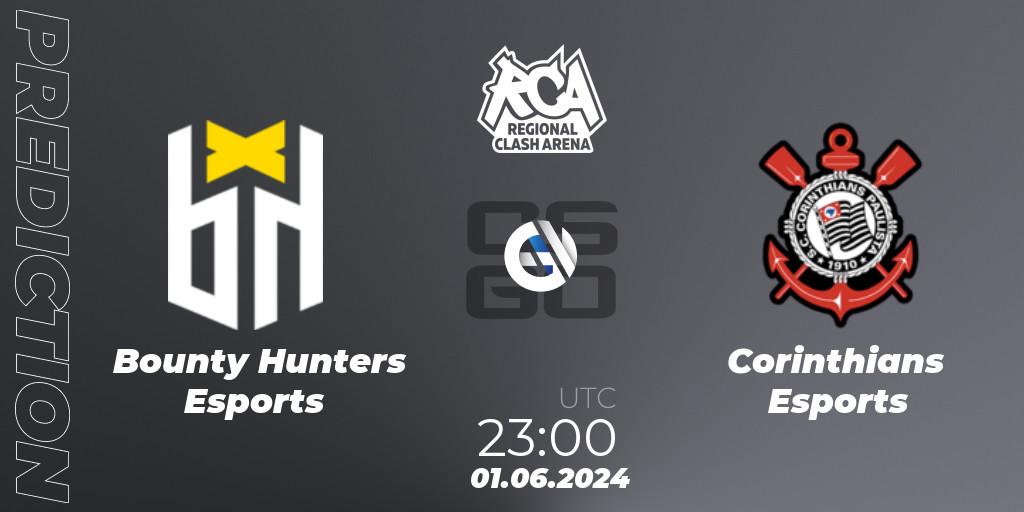 Bounty Hunters Esports - Corinthians Esports: прогноз. 01.06.2024 at 23:00, Counter-Strike (CS2), Regional Clash Arena South America: Closed Qualifier
