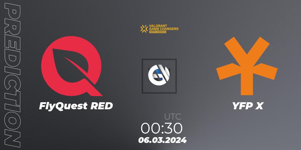 FlyQuest RED - YFP X: прогноз. 06.03.2024 at 00:30, VALORANT, VCT 2024: Game Changers North America Series Series 1