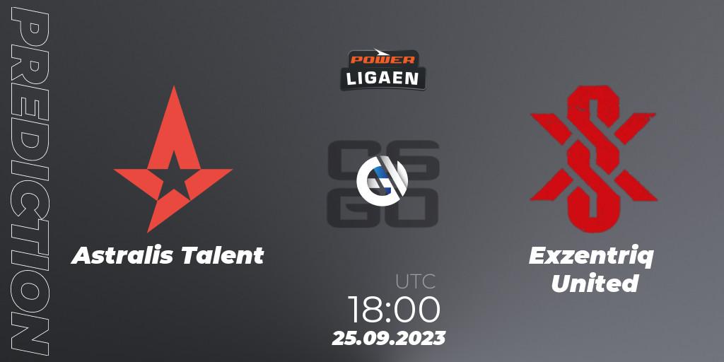 Astralis Talent - Exzentriq United: прогноз. 25.09.2023 at 18:00, Counter-Strike (CS2), POWER Ligaen Season 24 Finals