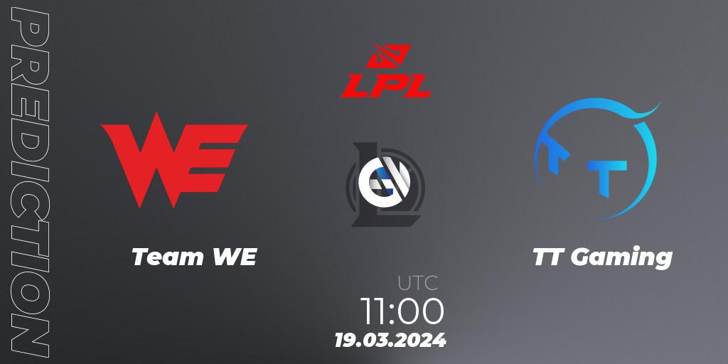 Team WE - TT Gaming: прогноз. 19.03.2024 at 11:00, LoL, LPL Spring 2024 - Group Stage