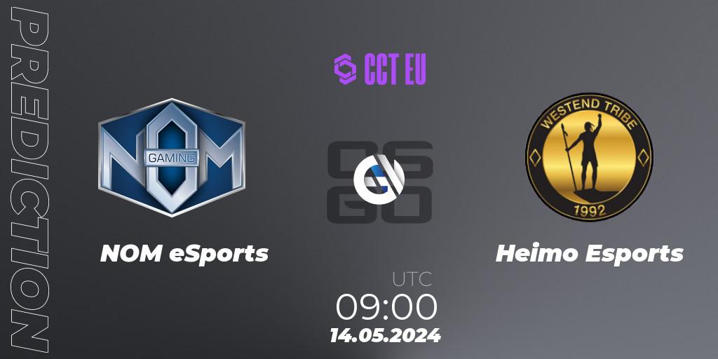 NOM eSports - Heimo Esports: прогноз. 14.05.2024 at 09:00, Counter-Strike (CS2), CCT Season 2 Europe Series 4 Closed Qualifier