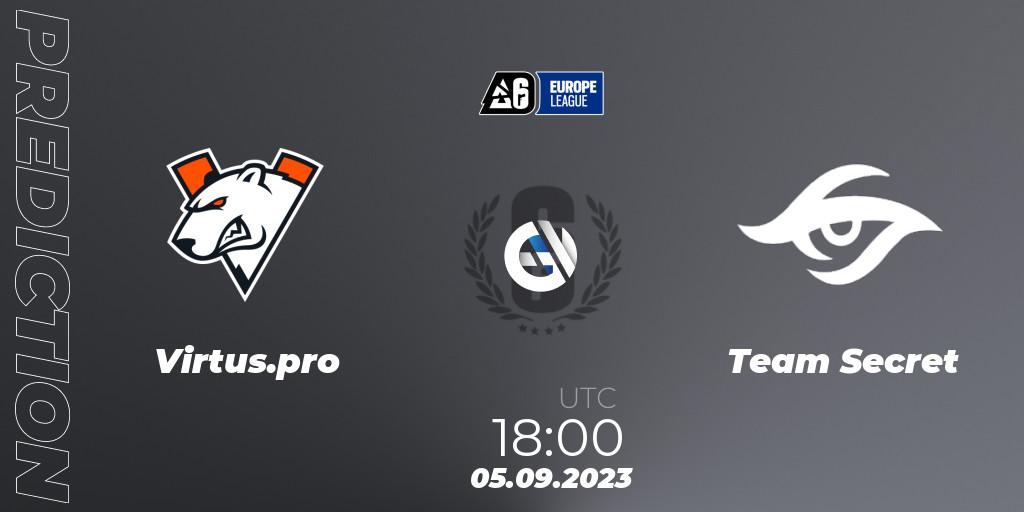 Virtus.pro - Team Secret: прогноз. 05.09.2023 at 18:00, Rainbow Six, Europe League 2023 - Stage 2