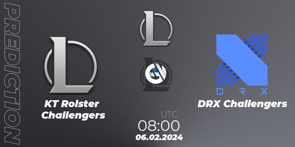 KT Rolster Challengers - DRX Challengers: прогноз. 06.02.2024 at 08:00, LoL, LCK Challengers League 2024 Spring - Group Stage
