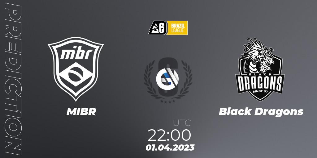 MIBR - Black Dragons: прогноз. 01.04.23, Rainbow Six, Brazil League 2023 - Stage 1
