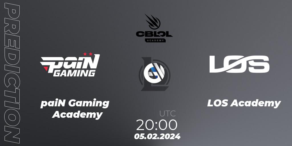paiN Gaming Academy - LOS Academy: прогноз. 05.02.24, LoL, CBLOL Academy Split 1 2024