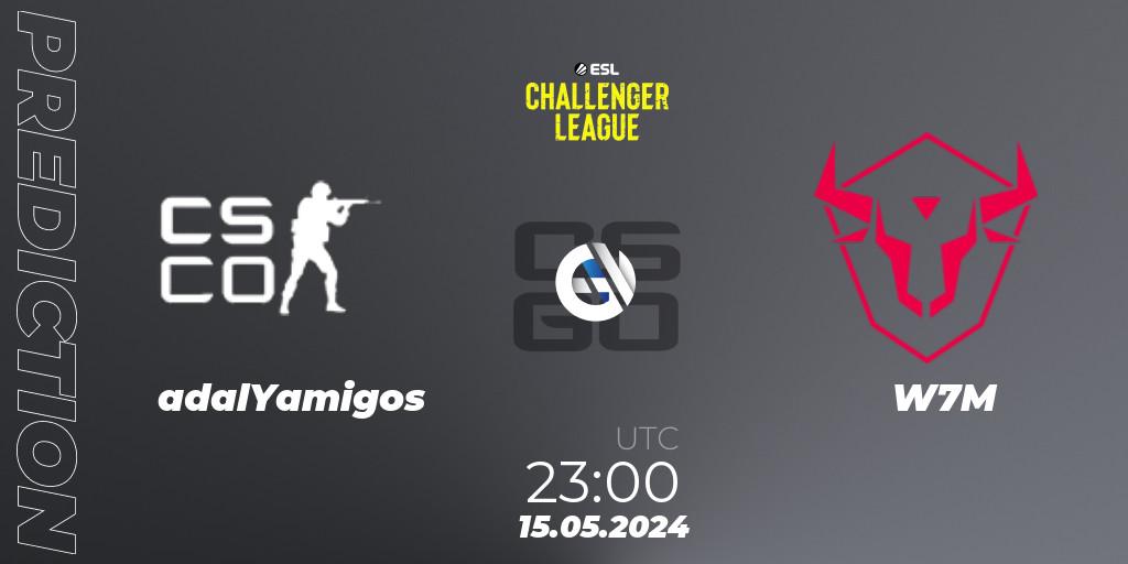 adalYamigos - W7M: прогноз. 15.05.2024 at 23:00, Counter-Strike (CS2), ESL Challenger League Season 47: South America