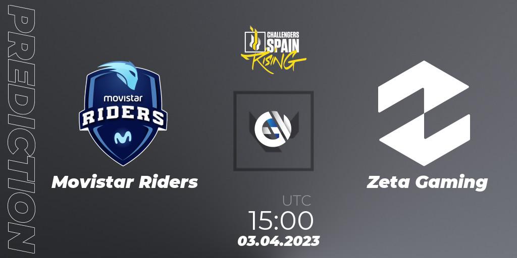Movistar Riders - Zeta Gaming: прогноз. 03.04.23, VALORANT, VALORANT Challengers 2023 Spain: Rising Split 2