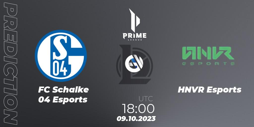 FC Schalke 04 Esports - HNVR Esports: прогноз. 09.10.2023 at 18:00, LoL, Prime League Pokal 2023