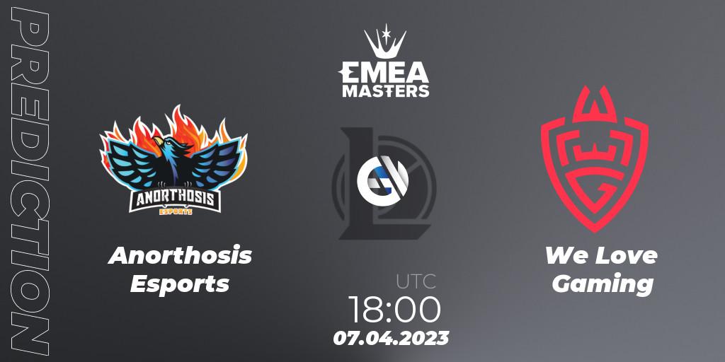 Anorthosis Esports - We Love Gaming: прогноз. 07.04.2023 at 18:00, LoL, EMEA Masters Spring 2023 - Play-In