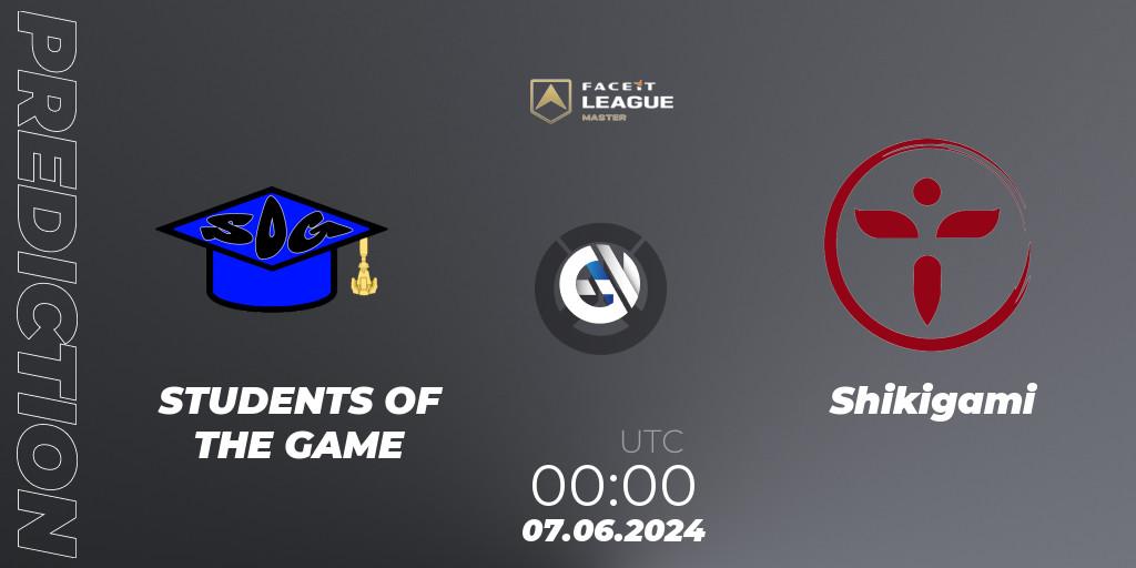 STUDENTS OF THE GAME - Shikigami: прогноз. 07.06.2024 at 00:00, Overwatch, FACEIT League Season 1 - NA Master Road to EWC