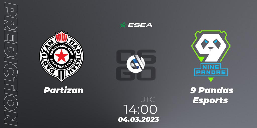 Partizan - 9 Pandas Esports: прогноз. 04.03.2023 at 14:00, Counter-Strike (CS2), ESEA Season 44: Advanced Division - Europe