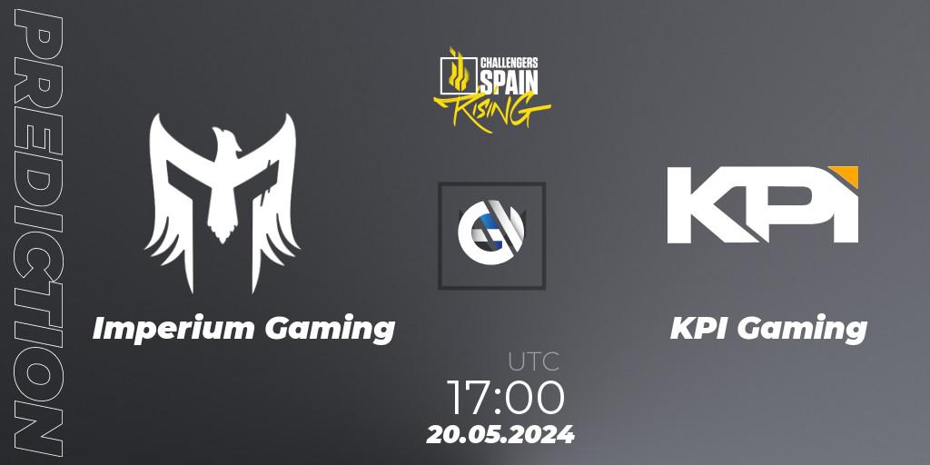 Imperium Gaming - KPI Gaming: прогноз. 20.05.2024 at 16:00, VALORANT, VALORANT Challengers 2024 Spain: Rising Split 2