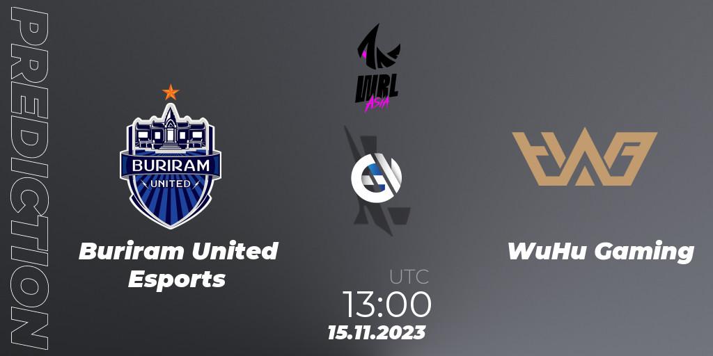Buriram United Esports - WuHu Gaming: прогноз. 15.11.23, Wild Rift, WRL Asia 2023 - Season 2 - Regular Season
