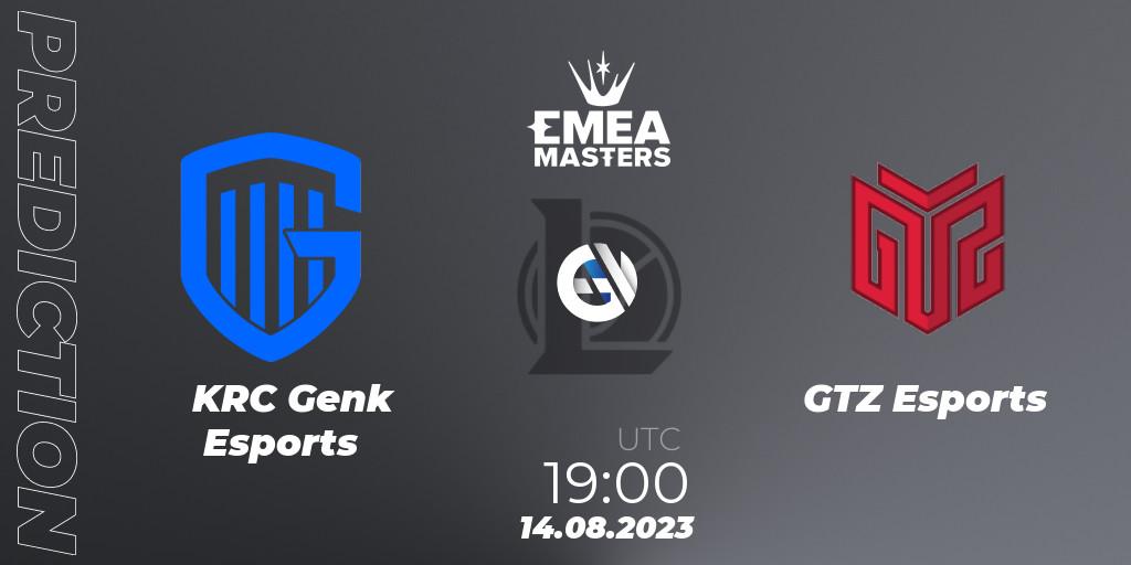 KRC Genk Esports - GTZ Esports: прогноз. 14.08.2023 at 19:00, LoL, EMEA Masters Summer 2023