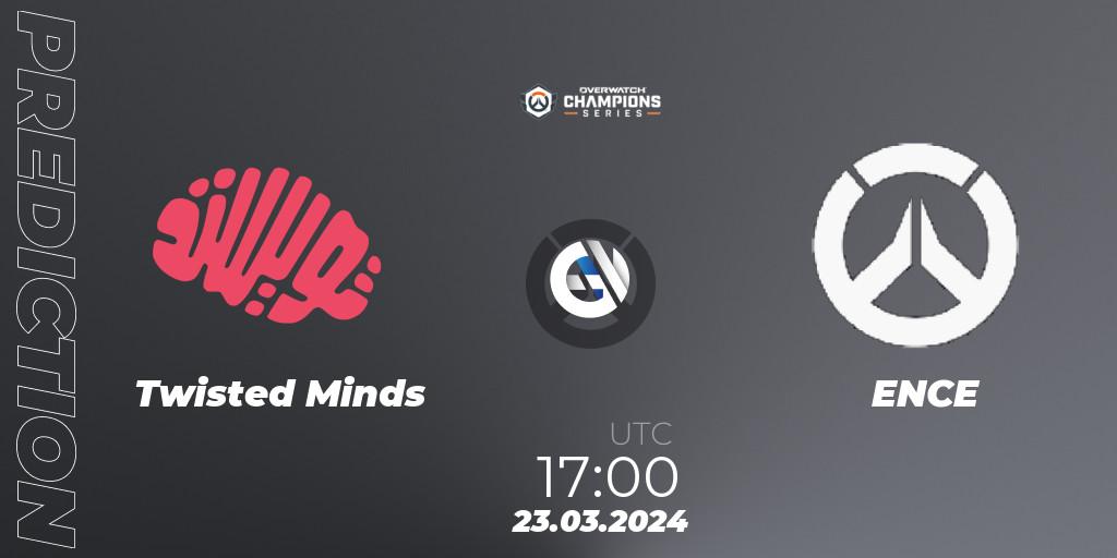 Twisted Minds - ENCE eSports: прогноз. 23.03.24, Overwatch, Overwatch Champions Series 2024 - EMEA Stage 1 Main Event