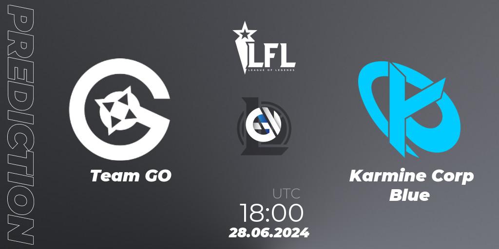 Team GO - Karmine Corp Blue: прогноз. 28.06.2024 at 18:00, LoL, LFL Summer 2024