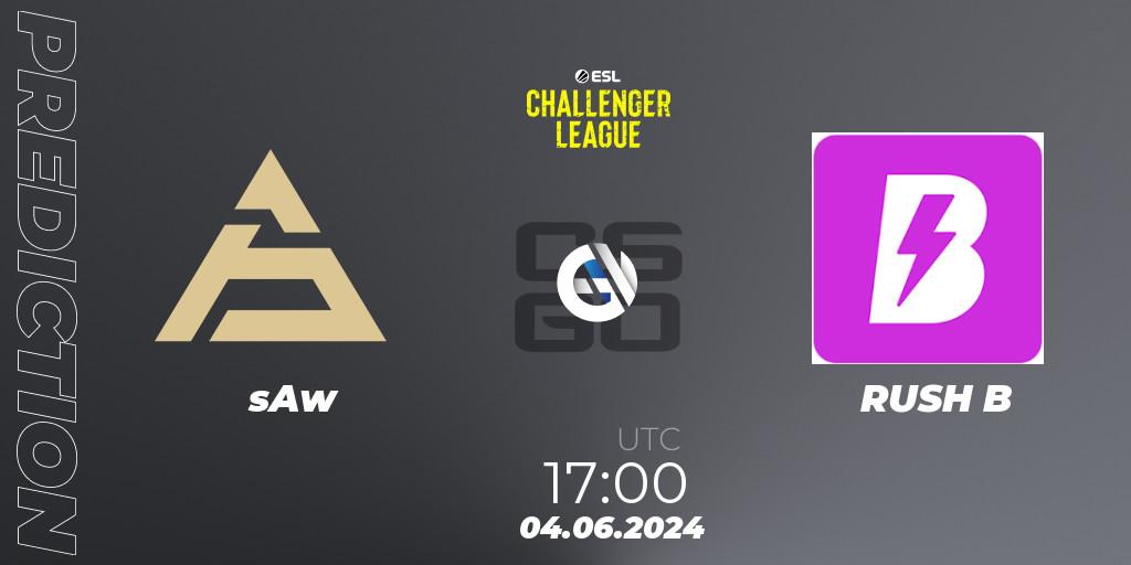 sAw - RUSH B: прогноз. 04.06.2024 at 17:00, Counter-Strike (CS2), ESL Challenger League Season 47: Europe