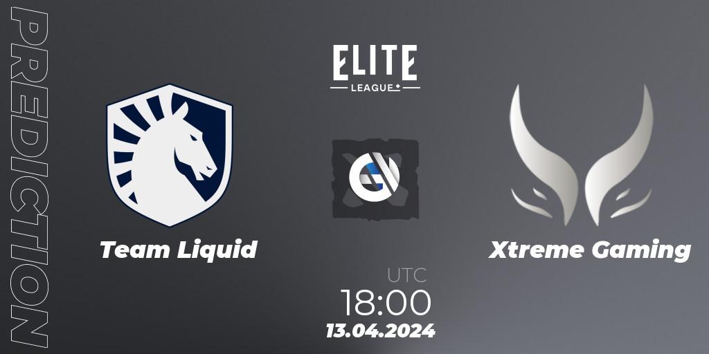 Team Liquid - Xtreme Gaming: прогноз. 13.04.24, Dota 2, Elite League