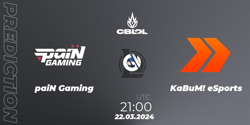 paiN Gaming - KaBuM! eSports: прогноз. 22.03.2024 at 21:00, LoL, CBLOL Split 1 2024 - Playoffs