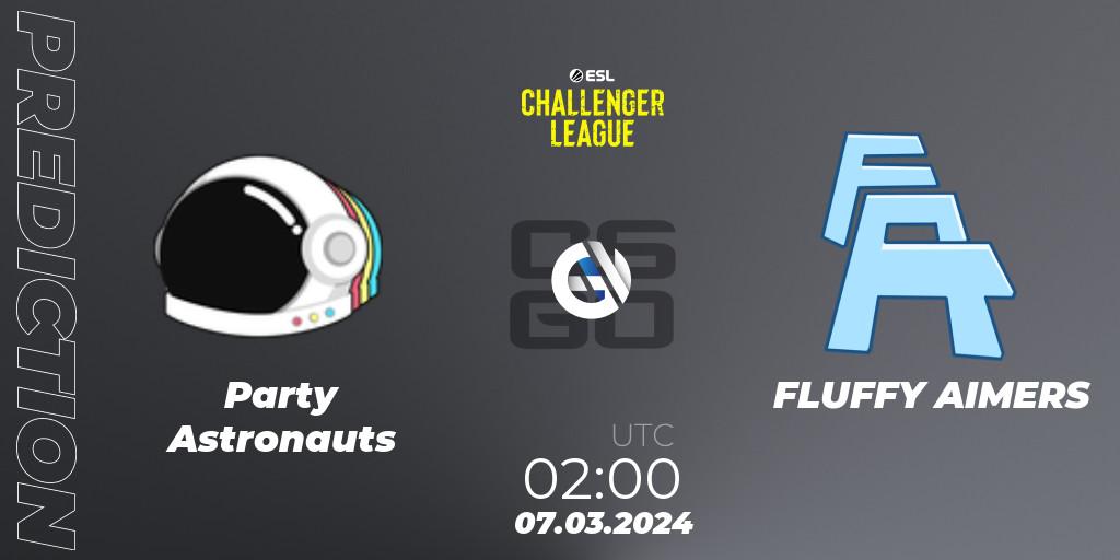 Party Astronauts - FLUFFY AIMERS: прогноз. 07.03.2024 at 02:00, Counter-Strike (CS2), ESL Challenger League Season 47: North America