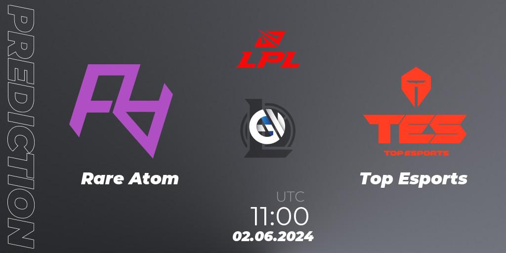 Rare Atom - Top Esports: прогноз. 02.06.2024 at 11:00, LoL, LPL 2024 Summer - Group Stage