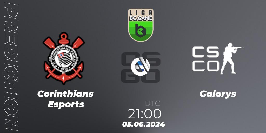Corinthians Esports - Galorys: прогноз. 05.06.2024 at 21:00, Counter-Strike (CS2), Dust2 Brasil Liga Season 3