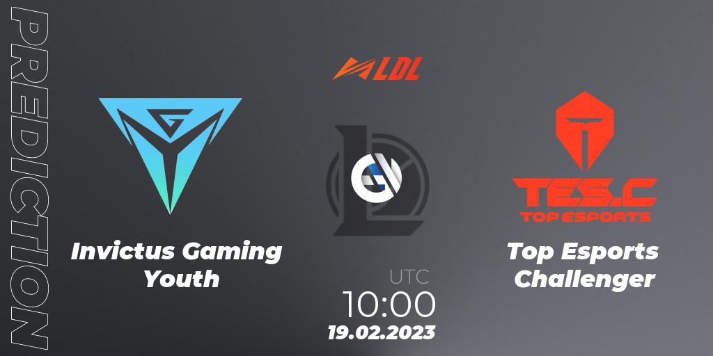 Invictus Gaming Youth - Top Esports Challenger: прогноз. 19.02.2023 at 10:15, LoL, LDL 2023 - Regular Season