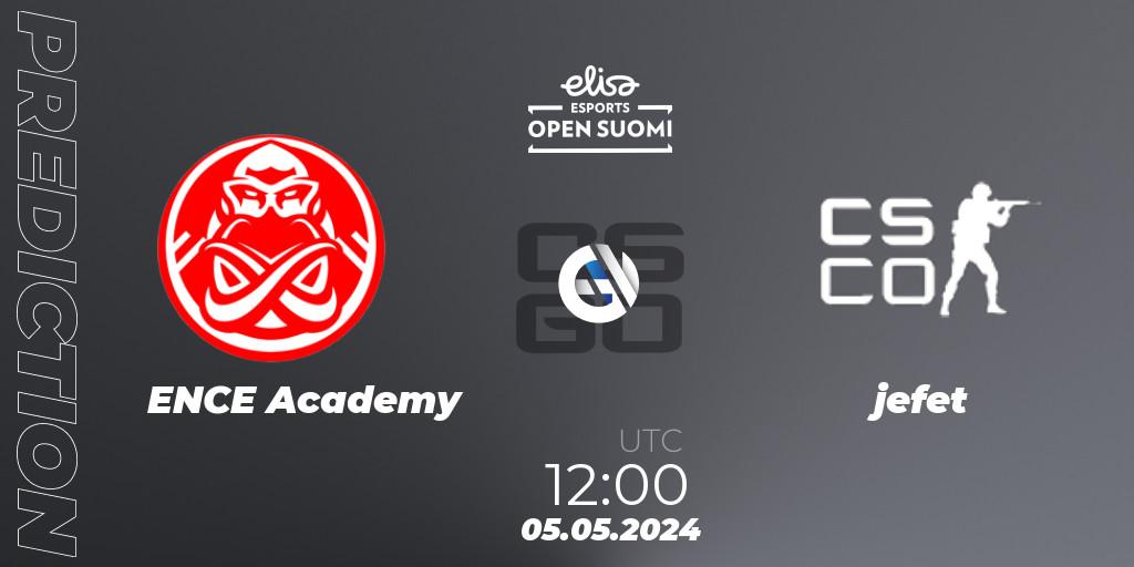 ENCE Academy - jefet: прогноз. 05.05.2024 at 12:00, Counter-Strike (CS2), Elisa Open Suomi Season 6