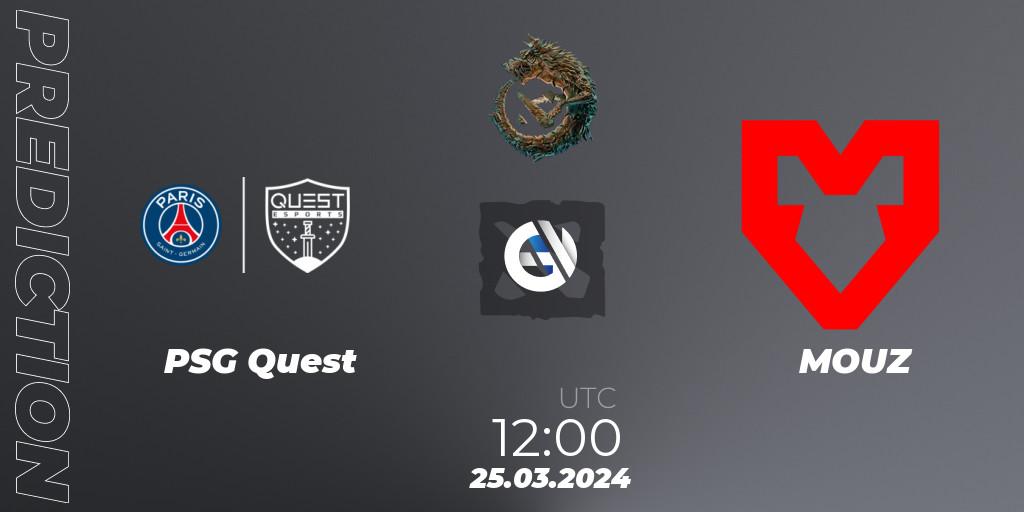 PSG Quest - MOUZ: прогноз. 25.03.24, Dota 2, PGL Wallachia Season 1: Western Europe Closed Qualifier
