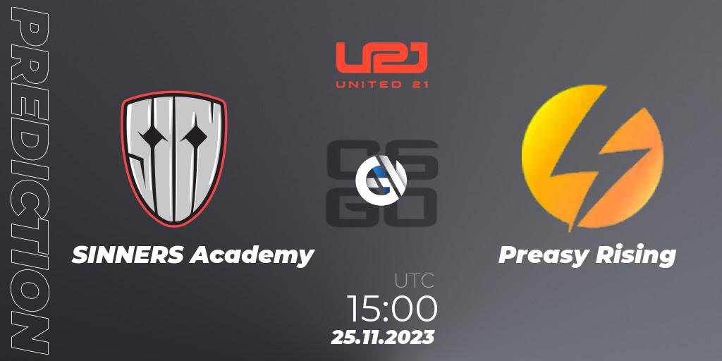SINNERS Academy - Preasy Rising: прогноз. 27.11.2023 at 15:00, Counter-Strike (CS2), United21 Season 8: Division 2