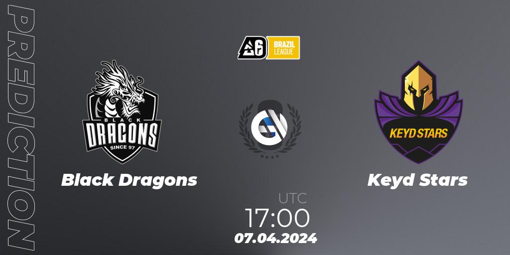 Black Dragons - Keyd Stars: прогноз. 07.04.2024 at 17:00, Rainbow Six, Brazil League 2024 - Stage 1