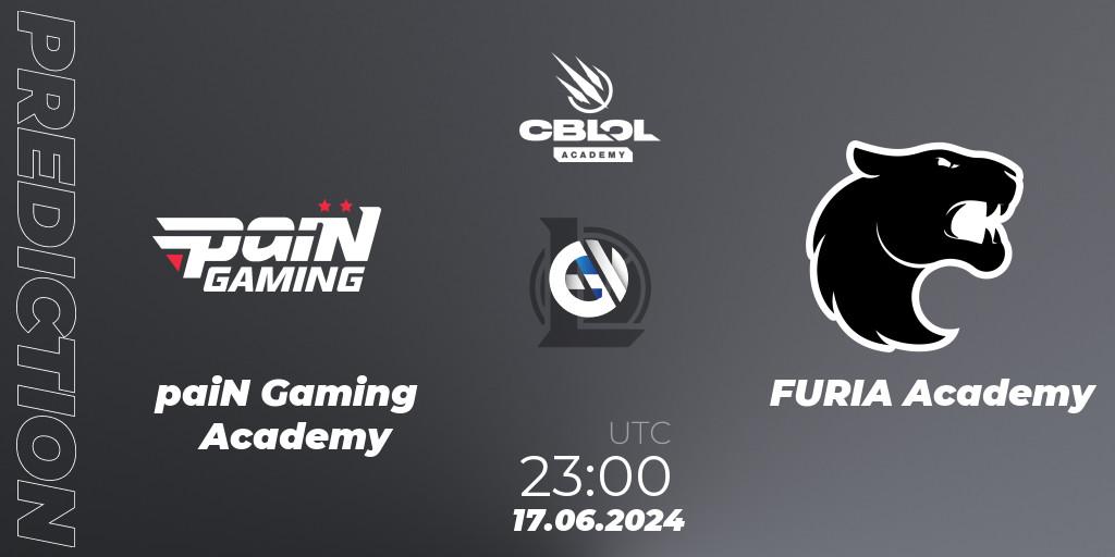 paiN Gaming Academy - FURIA Academy: прогноз. 17.06.2024 at 23:00, LoL, CBLOL Academy 2024