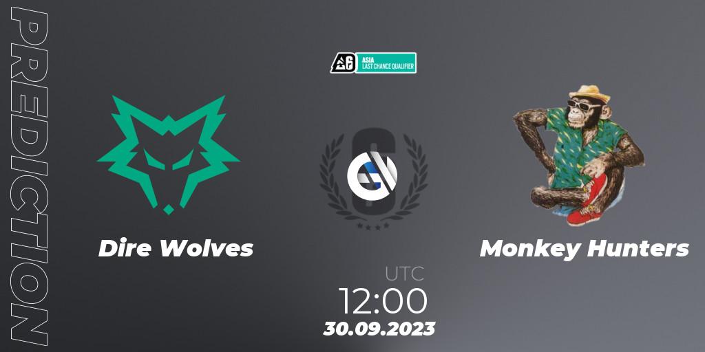 Dire Wolves - Monkey Hunters: прогноз. 30.09.2023 at 12:00, Rainbow Six, Asia League 2023 - Stage 2 - Last Chance Qualifiers