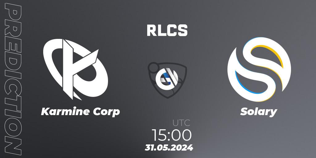 Karmine Corp - Solary: прогноз. 31.05.2024 at 15:00, Rocket League, RLCS 2024 - Major 2: EU Open Qualifier 6