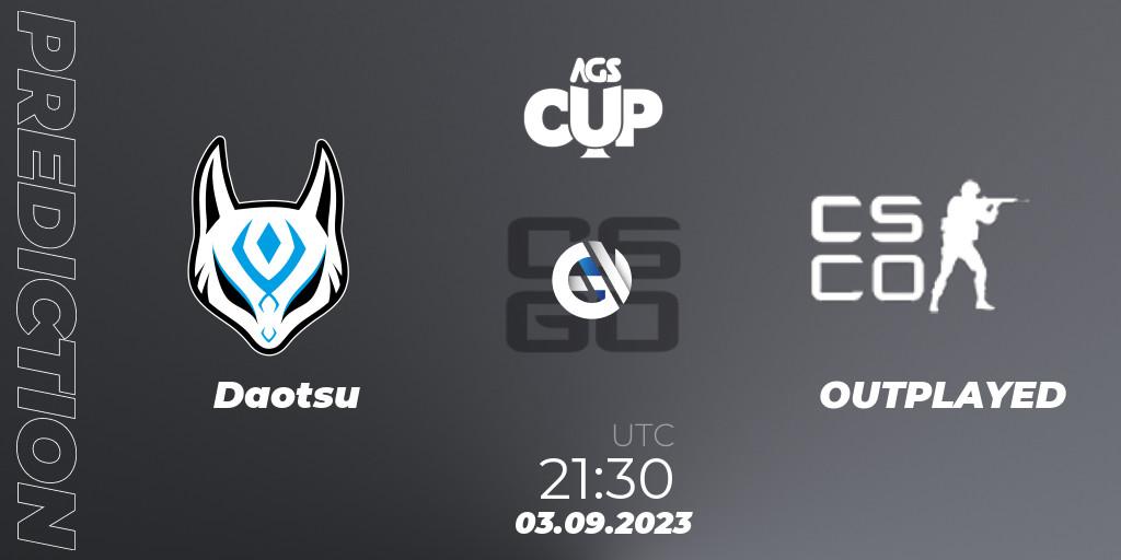 Daotsu - OUTPLAYED: прогноз. 03.09.2023 at 22:55, Counter-Strike (CS2), AGS CUP 2023: Open Qualififer #3